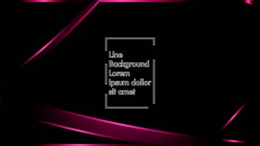 Siyah bir zemin üzerine pembe kurdele dalga vektör. Modern teknoloji arka plan için düzen tasarım şablonları