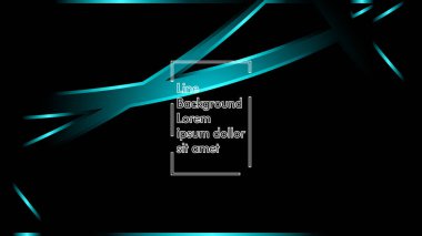 Siyah bir zemin üzerine mavi ışık şerit dalga vektör. Modern teknoloji arka plan için düzen tasarım şablonları