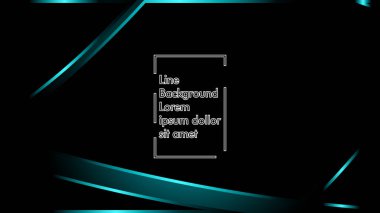 Siyah bir zemin üzerine mavi ışık şerit dalga vektör. Modern teknoloji arka plan için düzen tasarım şablonları