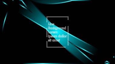 Siyah bir zemin üzerine mavi ışık şerit dalga vektör. Modern teknoloji arka plan için düzen tasarım şablonları