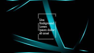 Siyah bir zemin üzerine mavi ışık şerit dalga vektör. Modern teknoloji arka plan için düzen tasarım şablonları