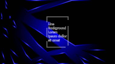 Siyah bir zemin üzerine mavi kurdele dalga vektör. Modern teknoloji arka plan için düzen tasarım şablonları