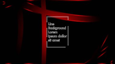 Siyah bir zemin üzerine kırmızı kurdele dalga vektör. modern teknoloji arka plan için düzen tasarım şablonu