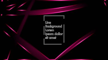 Siyah bir zemin üzerine pembe kurdele dalga vektör. Modern teknoloji arka plan için düzen tasarım şablonları