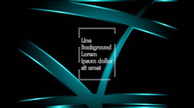 Siyah bir zemin üzerine mavi ışık şerit dalga vektör. Modern teknoloji arka plan için düzen tasarım şablonları