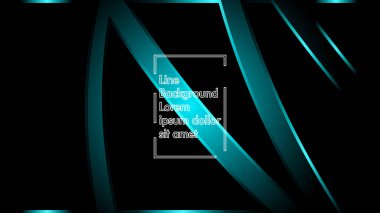 Siyah bir zemin üzerine mavi ışık şerit dalga vektör. Modern teknoloji arka plan için düzen tasarım şablonları