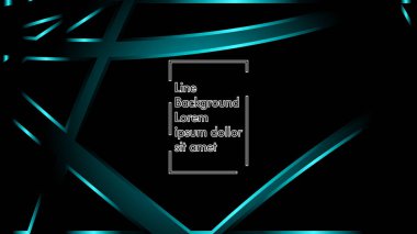 Siyah bir zemin üzerine mavi ışık şerit dalga vektör. Modern teknoloji arka plan için düzen tasarım şablonları