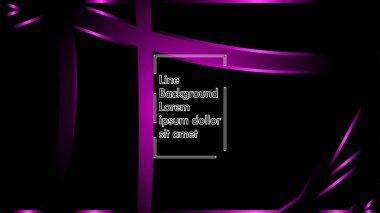 Vektör mor kurdele dalga siyah bir arka plan üzerinde. Modern teknoloji arka plan için düzen tasarım şablonları