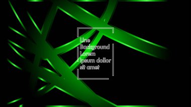 Vektör yeşil şerit dalga siyah bir arka plan üzerinde. Modern teknoloji arka plan için düzen tasarım şablonları