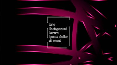 Siyah bir zemin üzerine pembe kurdele dalga vektör. Modern teknoloji arka plan için düzen tasarım şablonları