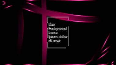 Siyah bir zemin üzerine pembe kurdele dalga vektör. Modern teknoloji arka plan için düzen tasarım şablonları