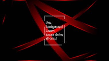 Siyah bir zemin üzerine kırmızı kurdele dalga vektör. modern teknoloji arka plan için düzen tasarım şablonu