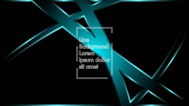 Siyah bir zemin üzerine mavi ışık şerit dalga vektör. Modern teknoloji arka plan için düzen tasarım şablonları