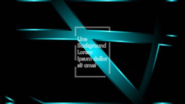 Siyah bir zemin üzerine mavi ışık şerit dalga vektör. Modern teknoloji arka plan için düzen tasarım şablonları