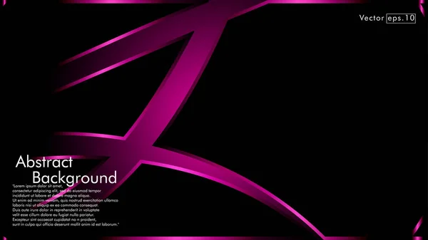 Onda Nastro Rosa Vettoriale Sfondo Nero Modelli Design Del Layout Illustrazioni Stock Royalty Free