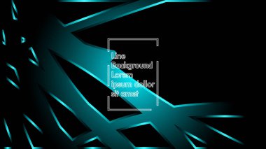 Siyah bir zemin üzerine mavi ışık şerit dalga vektör. Modern teknoloji arka plan için düzen tasarım şablonları