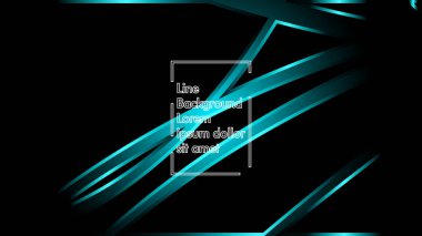 Siyah bir zemin üzerine mavi ışık şerit dalga vektör. Modern teknoloji arka plan için düzen tasarım şablonları