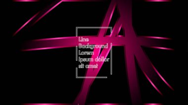 Siyah bir zemin üzerine pembe kurdele dalga vektör. Modern teknoloji arka plan için düzen tasarım şablonları