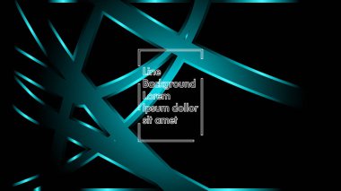 Siyah bir zemin üzerine mavi ışık şerit dalga vektör. Modern teknoloji arka plan için düzen tasarım şablonları