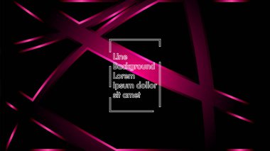 Siyah bir zemin üzerine pembe kurdele dalga vektör. Modern teknoloji arka plan için düzen tasarım şablonları