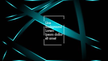 Siyah bir zemin üzerine mavi ışık şerit dalga vektör. Modern teknoloji arka plan için düzen tasarım şablonları