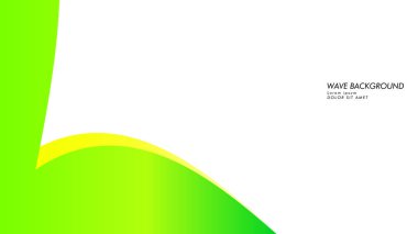 yeşil renk ve sarı soyut dalga arka plan