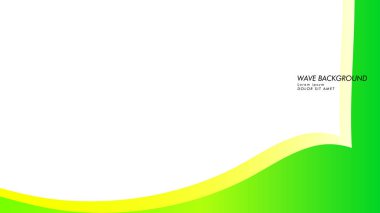 yeşil renk ve sarı soyut dalga arka plan