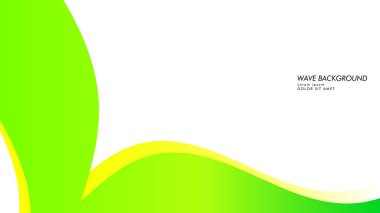 yeşil renk ve sarı soyut dalga arka plan