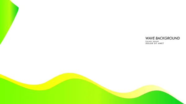 Αφηρημένο Κύμα Φόντο Χρώμα Πράσινο Και Κίτρινο — Διανυσματικό Αρχείο