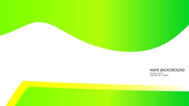 yeşil renk ve sarı soyut dalga arka plan