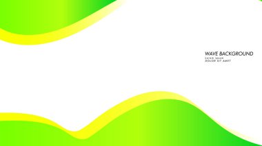 yeşil renk ve sarı soyut dalga arka plan