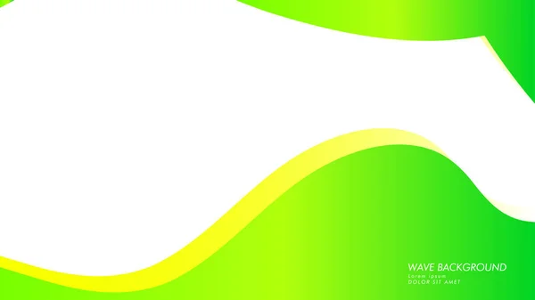 Abstracte Golf Achtergrond Met Groene Kleur Geel — Stockvector