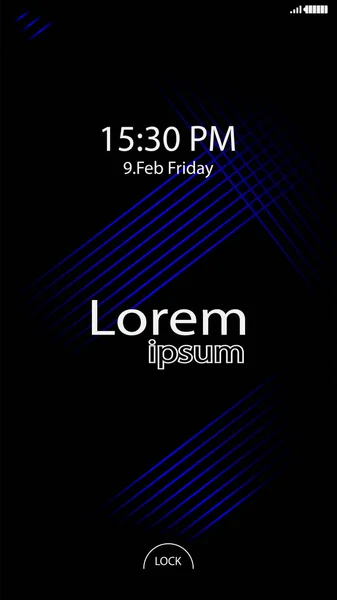 Moderne Slotscherm Voor Mobiele Apps Mobiele Achtergronden Vectorillustratie — Stockvector