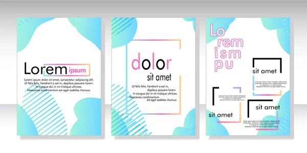 Design Banner Estilo Dinâmico Definido Com Elementos Gradiente Fluido Ilustração — Vetor de Stock