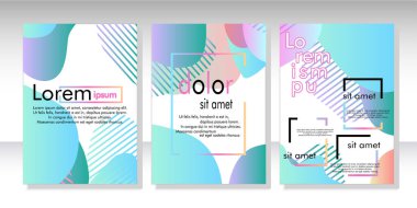 Dinamik stil banner tasarımı ile sıvı degrade öğeleri ayarlayın. Poster, web, açılış, sayfa, kapak, reklam, tebrik, kartı, sosyal medya, promosyon için yaratıcı illüstrasyon.