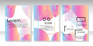 Dinamik stil banner tasarımı ile sıvı degrade öğeleri ayarlayın. Poster, web, açılış, sayfa, kapak, reklam, tebrik, kartı, sosyal medya, promosyon için yaratıcı illüstrasyon.