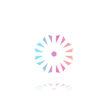 Beyaz degrade mandala yuvarlak arka plan izole. Vektör boho mandala yeşil ve pembe renklerde. Mandala çiçek desenleri ile.