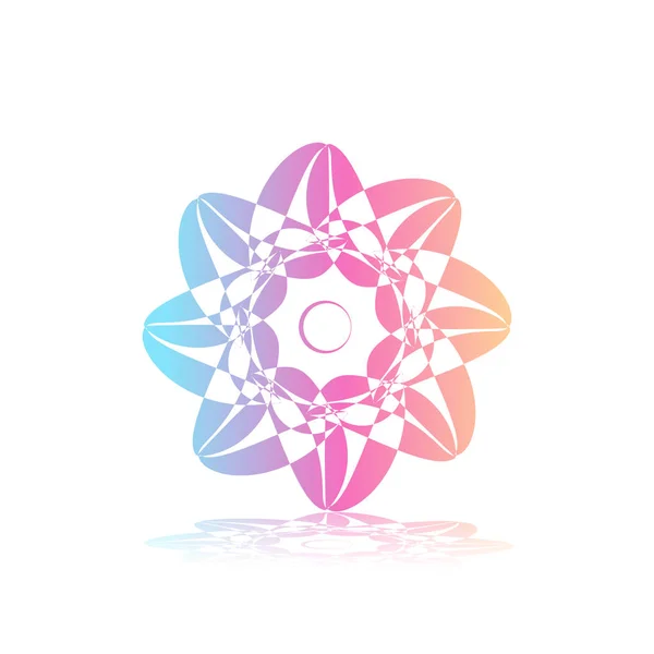 Mandala Gradient Rond Sur Fond Blanc Isolé Mandala Vectoriel Boho — Image vectorielle