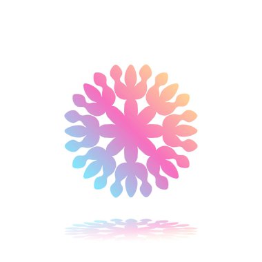 Beyaz degrade mandala yuvarlak arka plan izole. Vektör boho mandala yeşil ve pembe renklerde. Mandala çiçek desenleri ile.