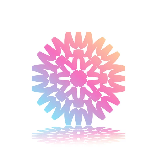 Mandala Gradient Rond Sur Fond Blanc Isolé Mandala Vectoriel Boho — Image vectorielle