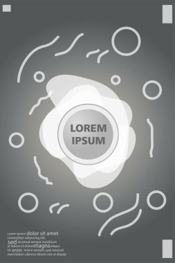 Memphis tarzı kitap tasarım koleksiyonu renkli şablonlarıyla geometrik şekiller, trendy Memphis desenlerle 80's-90's moda. reklam, davet, sunu izole vektör çizim için Ideal