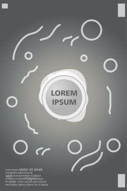 Memphis tarzı kitap tasarım koleksiyonu renkli şablonlarıyla geometrik şekiller, trendy Memphis desenlerle 80's-90's moda. reklam, davet, sunu izole vektör çizim için Ideal