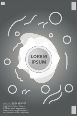 Memphis tarzı kitap tasarım koleksiyonu renkli şablonlarıyla geometrik şekiller, trendy Memphis desenlerle 80's-90's moda. reklam, davet, sunu izole vektör çizim için Ideal