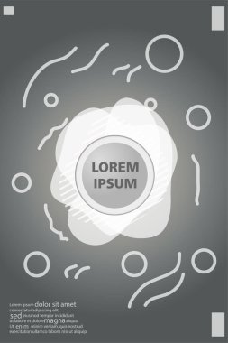 Memphis tarzı kitap tasarım koleksiyonu renkli şablonlarıyla geometrik şekiller, trendy Memphis desenlerle 80's-90's moda. reklam, davet, sunu izole vektör çizim için Ideal