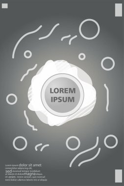 Memphis tarzı kitap tasarım koleksiyonu renkli şablonlarıyla geometrik şekiller, trendy Memphis desenlerle 80's-90's moda. reklam, davet, sunu izole vektör çizim için Ideal