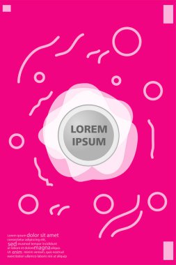 Memphis tarzı kitap tasarım koleksiyonu renkli şablonlarıyla geometrik şekiller, trendy Memphis desenlerle 80's-90's moda. reklam, davet, sunu izole vektör çizim için Ideal