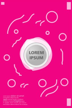 Memphis tarzı kitap tasarım koleksiyonu renkli şablonlarıyla geometrik şekiller, trendy Memphis desenlerle 80's-90's moda. reklam, davet, sunu izole vektör çizim için Ideal