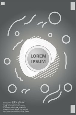 Memphis tarzı kitap tasarım koleksiyonu renkli şablonlarıyla geometrik şekiller, trendy Memphis desenlerle 80's-90's moda. reklam, davet, sunu izole vektör çizim için Ideal