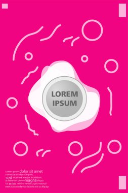 Memphis tarzı kitap tasarım koleksiyonu renkli şablonlarıyla geometrik şekiller, trendy Memphis desenlerle 80's-90's moda. reklam, davet, sunu izole vektör çizim için Ideal