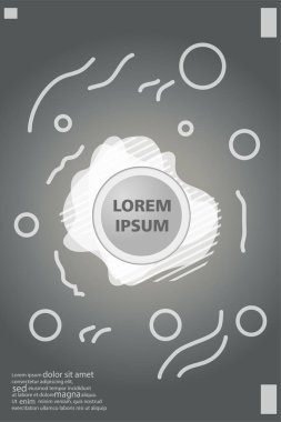 Memphis tarzı kitap tasarım koleksiyonu renkli şablonlarıyla geometrik şekiller, trendy Memphis desenlerle 80's-90's moda. reklam, davet, sunu izole vektör çizim için Ideal